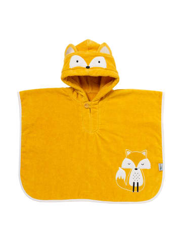 Frottee Badeponcho in Gelb