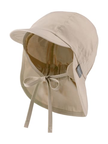 Schirmmütze mit Nackenschutz uni in beige