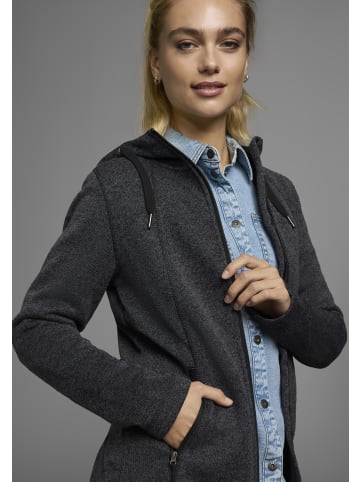 Strickfleecejacke in anthrazit