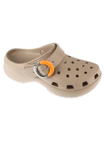 Crocs Classic Platform Dipped Buckle Clog in Beige