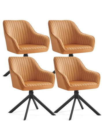 4er-Set: Esszimmerstuhl Tyra in Braun-Schwarz - (B)60 x (H)81.5 x (T)58 cm