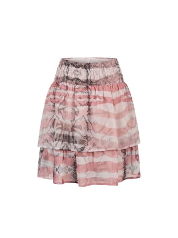 Pink Polyester Damen Rock