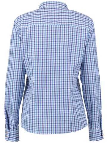 Trachtenbluse Tinika in mittelblau