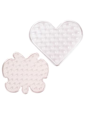 Stiftplatte Schmetterling & Herz transparent für XL-Bügelperlen - ab 3 Jahren