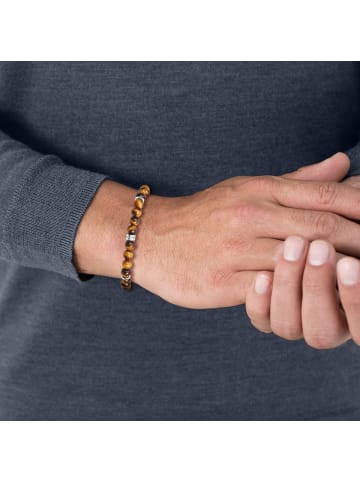 Armband aus Sterling Silber mit Tigerauge in braun