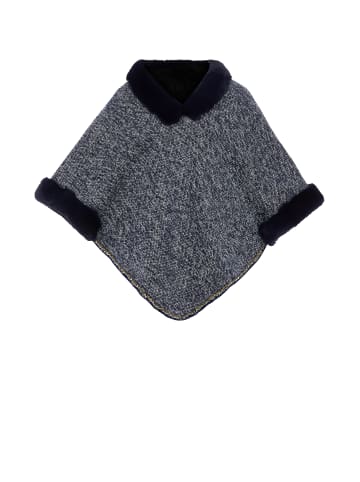 Damen Poncho in Marine
