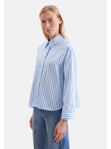 Stehkragenbluse Oversized in Hellblau