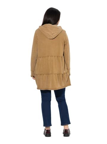 Sweatjacke in mocca braun