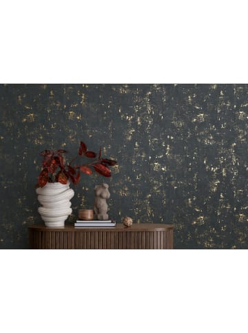 Tapete Golden Midnight in Schwarz-Gold