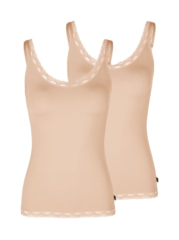 2er Pack Damen Trägertop in nude