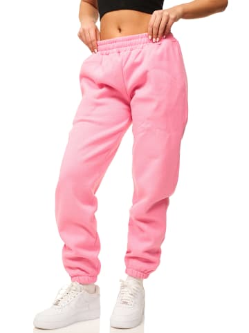 Jogginghose - im Straight-Fit als Lange Trainingshose Sweatpants in Bubble Gum