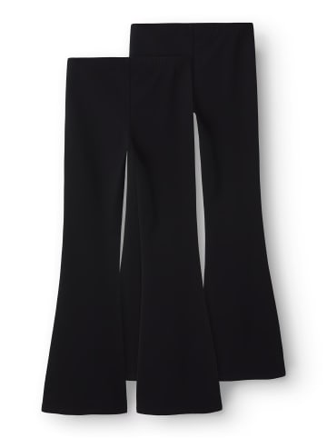 2er-Pack Bootcut-Jeans in Black