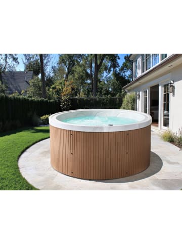 2-tlg Outdoor Whirlpools MARFIL in Weiß/Silber/Braun