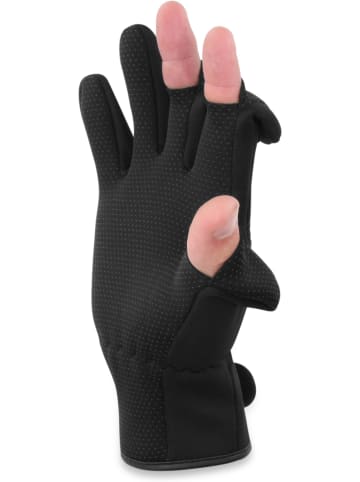 Neopren-Anglerhandschuhe Wahoo in Schwarz