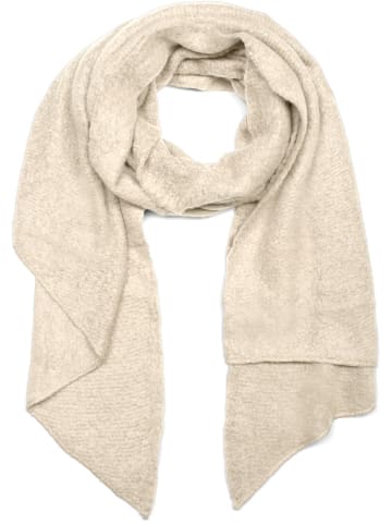 Asymmetrischer unifarbener Web Schal in Beige
