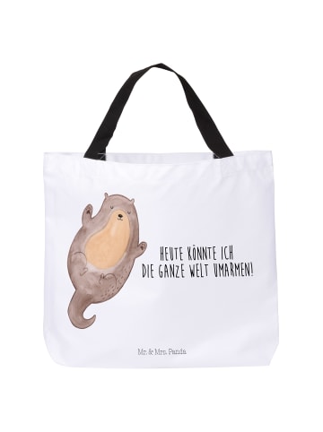 Tote Bag Otter Umarmen mit Spruch in Weiß