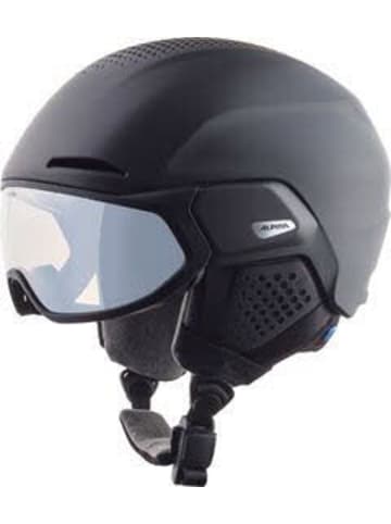 Skihelm mit Visier in schwarz