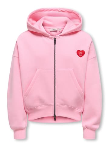 Kapuzensweatjacke KOGEVISA L/S ZIP HOOD in romance rose