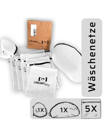 Wäschenetz 7er Set LIEBLINGS Ding Wäschenetz 1 in Weiß