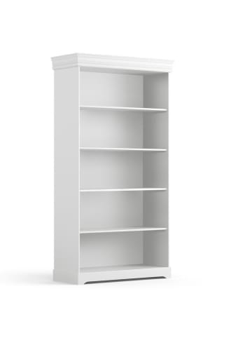 Bücherregal Toskania Kiefer weiß (RAL 9003) 96 / 37 / 194cm
