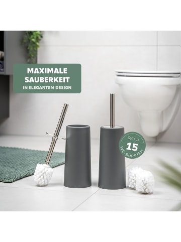 WC-Bürste 15er Set grau