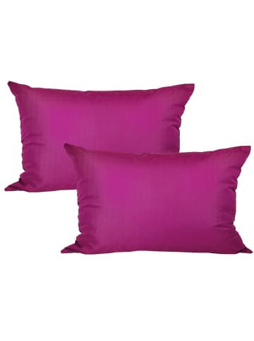 2er Set Outdoor Kissenhülle 30x50cm Uni in Beere