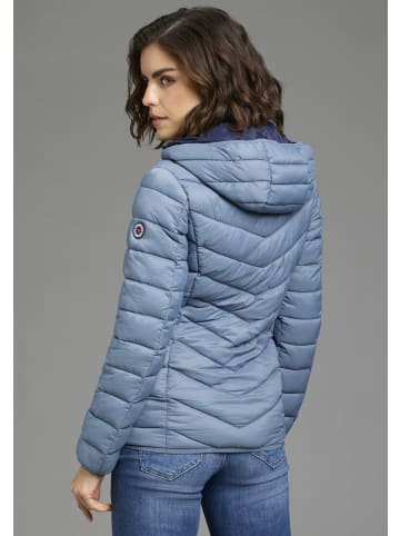 Steppjacke in grau- blau