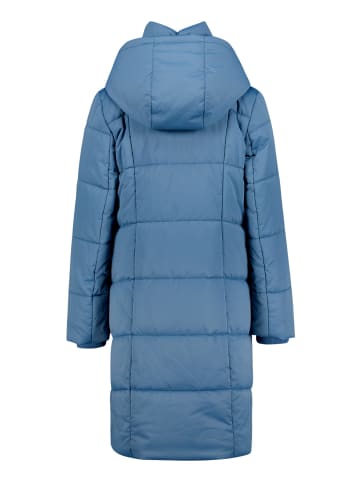 Steppmantel mit Kapuze in Jeansblau