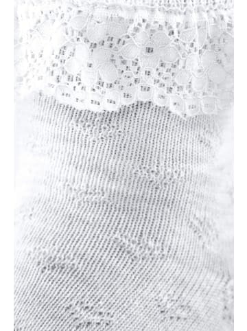 Socken in 1x grau melange, 1x rosa, 1x ecru