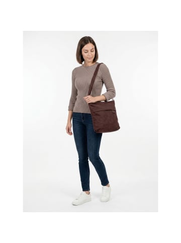 Mademoiselle.M Schultertasche 31 cm nubuk bordeaux