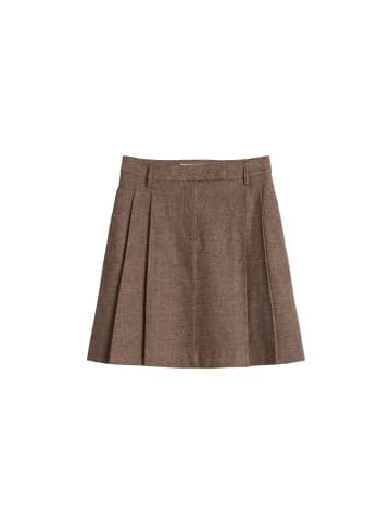 Falten-Minirock A-Shape in Dark Brown