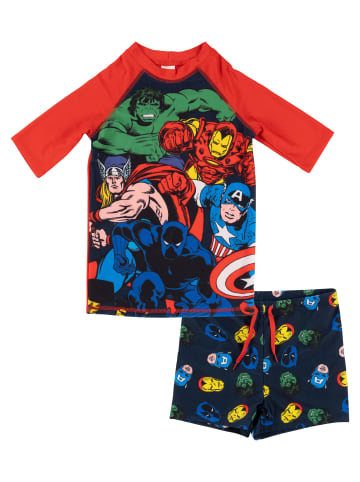 Marvel The Avengers Schwimmset UV-Schutz 30 Badeanzug Zweiteiler in Mehrfarbig