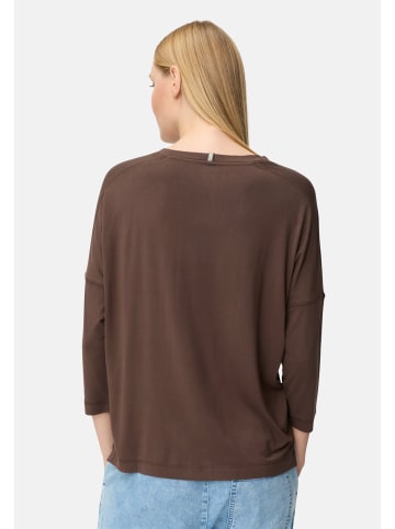 T-Shirt mit 3/4-Ärmeln in Braun