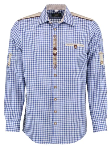 Trachtenhemd Draker in mittelblau