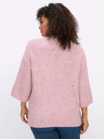 Halbarm-Pullover in hellrosé