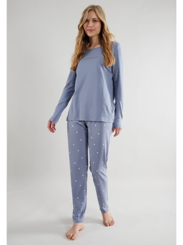 Pyjama Charlotte in blau-mittel-Punkte