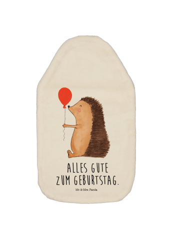 Bettflasche Igel Luftballon mit Spruch in Weiß