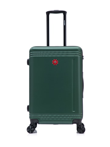 Mittelgroßer Hartschalenkoffer GSTAAD in Grün (67L)