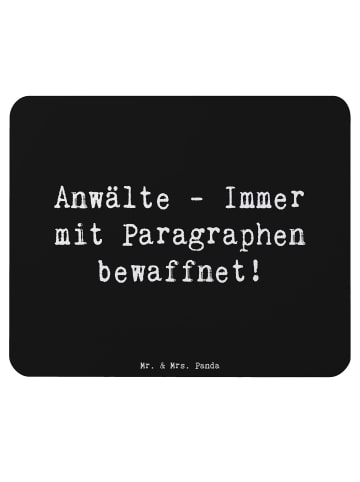 Mauspad Spruch Anwalt Paragraphen mit Spruch in Schwarz