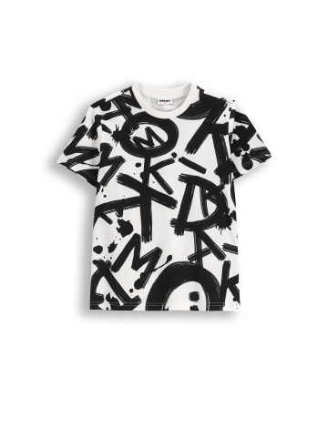 Baumwoll-T-Shirt mit kurzen Ärmeln in weiß