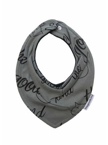 Dreieckstuch mit Fleece in Schwarz