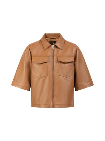 Damen Lederhemd in Cognac