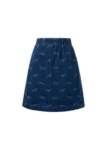 Blau Baumwolle Damen Rock