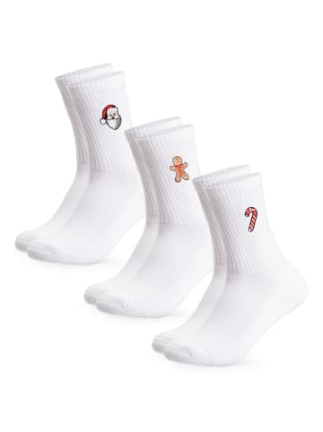 3er Pack Weihnachts Tennissocken Claus in Mix2