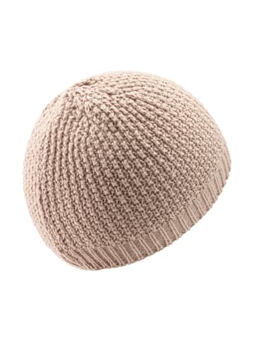 GOTS Strickmütze Waffel in beige