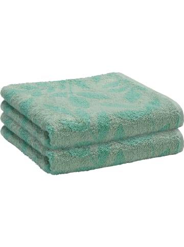 Frottier, Jacquard Handtuch 2er-Pack Kronau in jade
