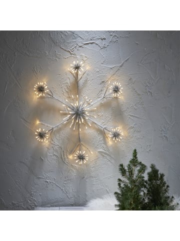 LED Schneeflocke Wanddeko hängend 144LED für Außen D: 60cm in weiß