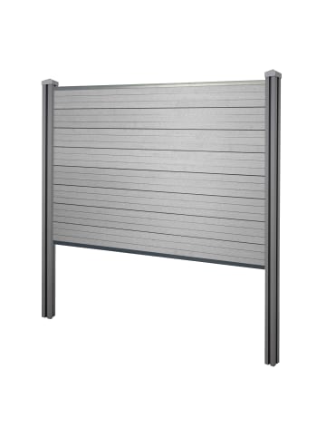 WPC-Sichtschutz Savoie, Basiselement, 195cm grau