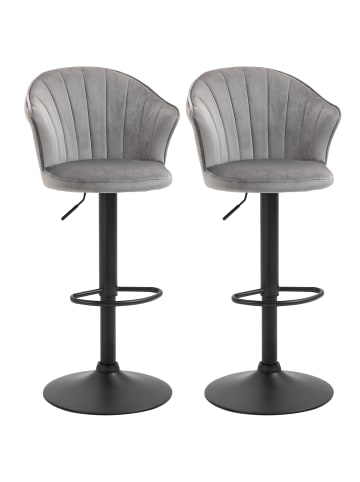 Barhocker in Grau 54L x 56B x 111H cm