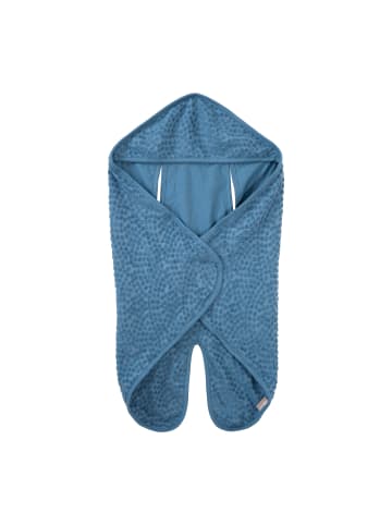 Baby-Einschlagdecke 'Seashells Indigo' - für Autositz & Kinderwagen - Blau